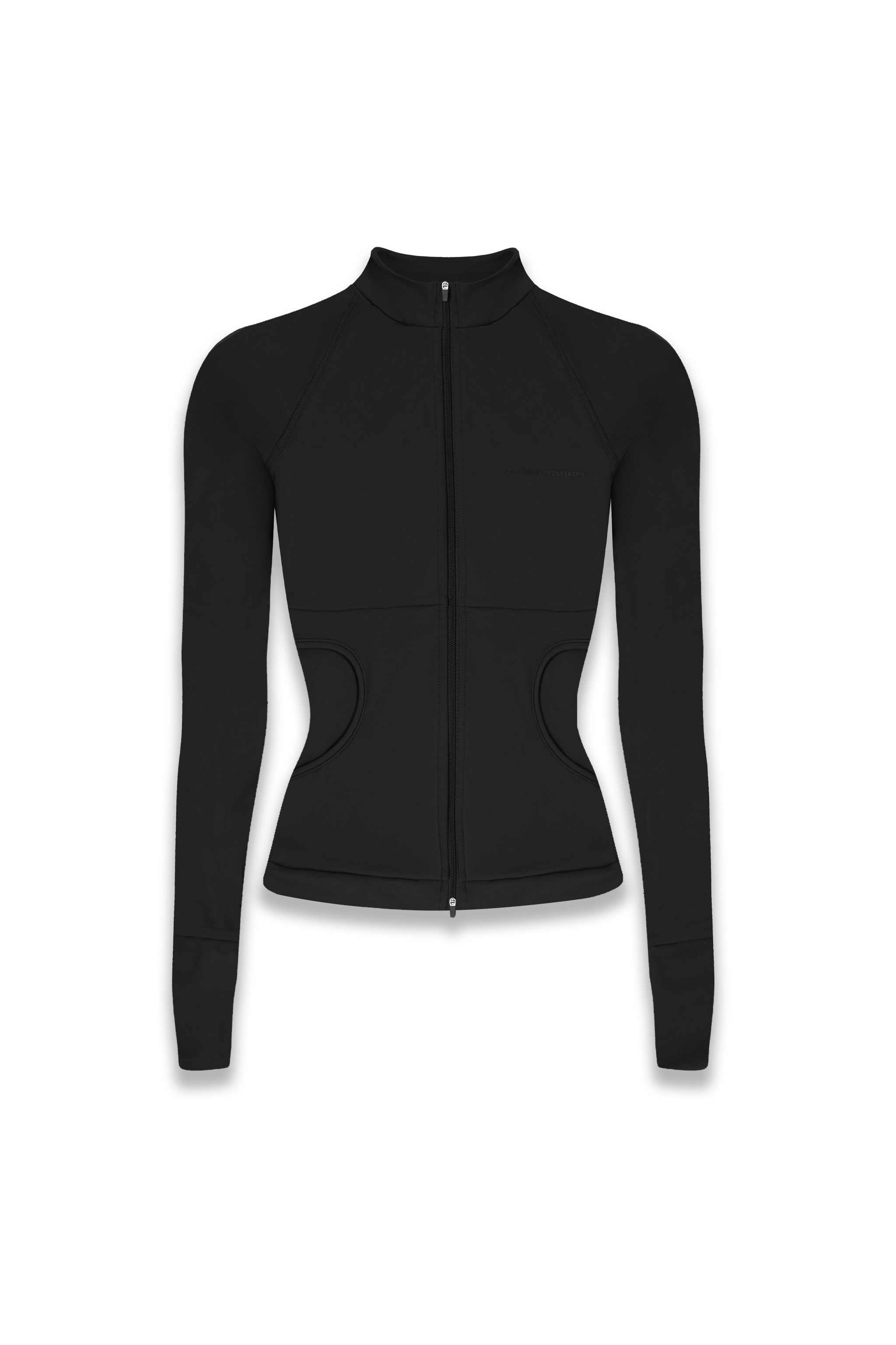 Active Zip Up in Jet